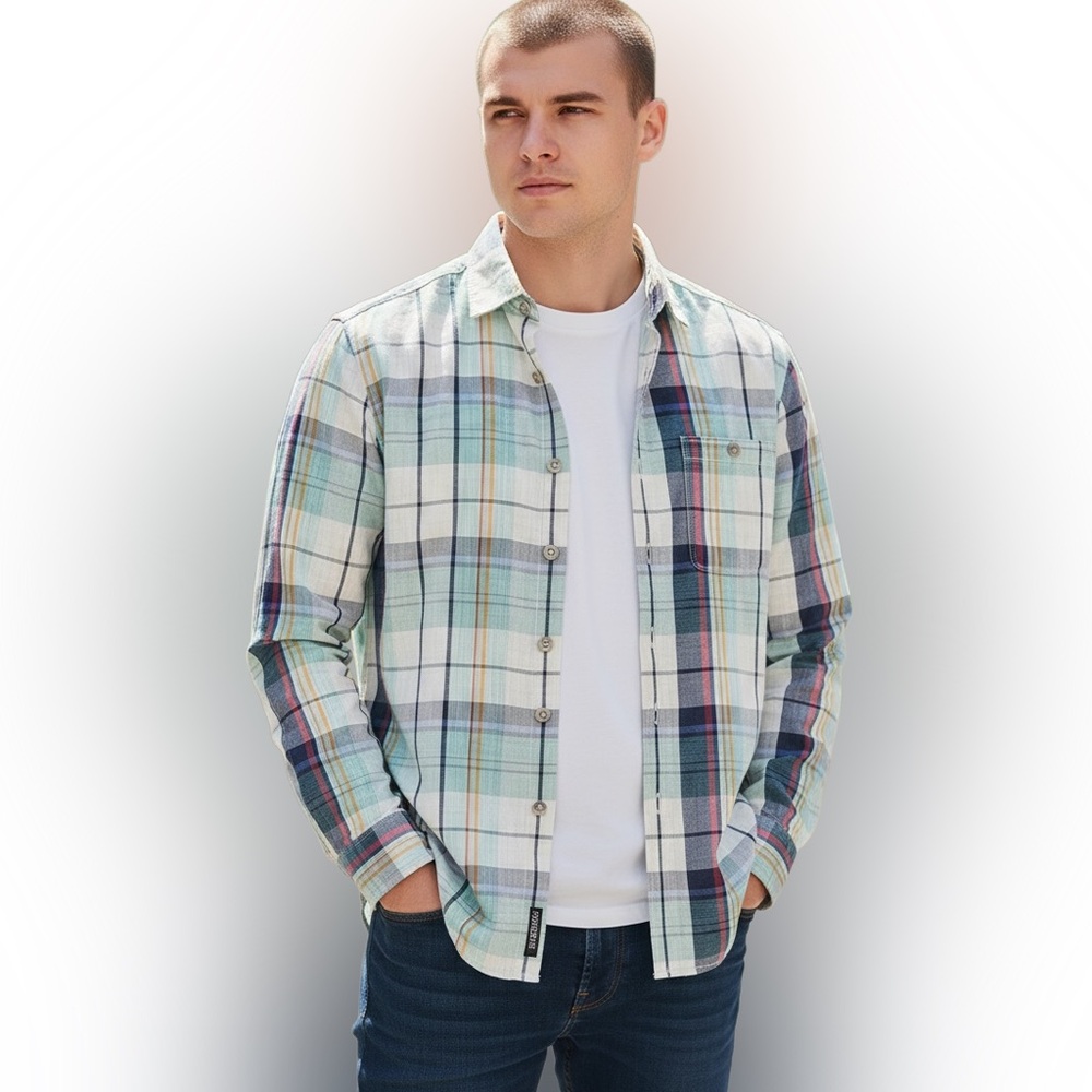 Tommy Bahama Tortola Sunwash Check Shirt Plaid Button-Up Shirt 3XLT